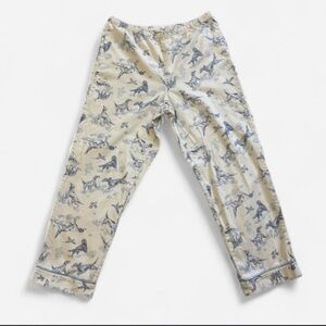 L.L. Bean Pajama Pants – 100% Cotton – Blue & Cream Toile Print